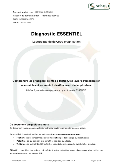 Couverture exemple rapport - Diagnostic ESSENTIEL